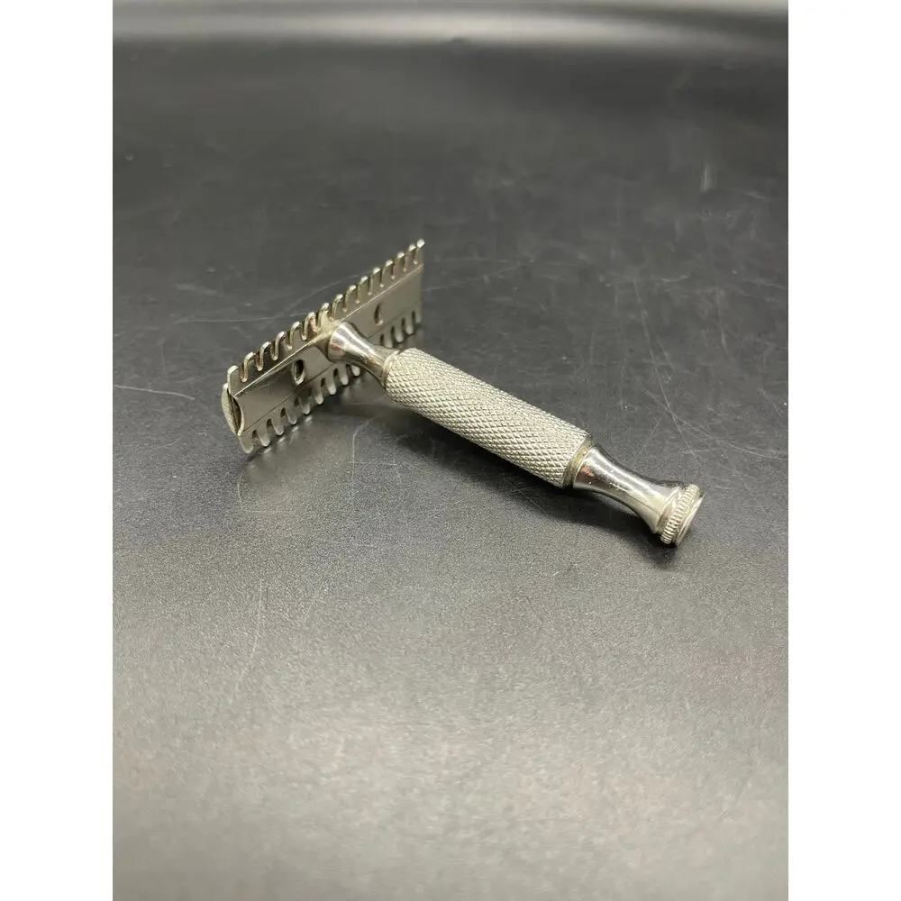 Vintage 1907 Durham Duplex Short Open Comb Double Blade Safety Razor *See Photos
